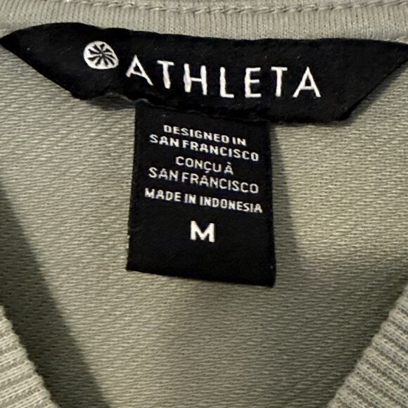 Athleta Farallon Full Zip Jacket Women’s M Green Long Sleeve Pockets - Picture 7 of 8